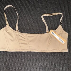 SKIMS SWIM CORSET TOP DESERT SMALL  NWT